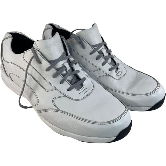 Rockport ProWalker NEXT Ubal Mens White Leather Comfort Shoes Size 14 main image 6